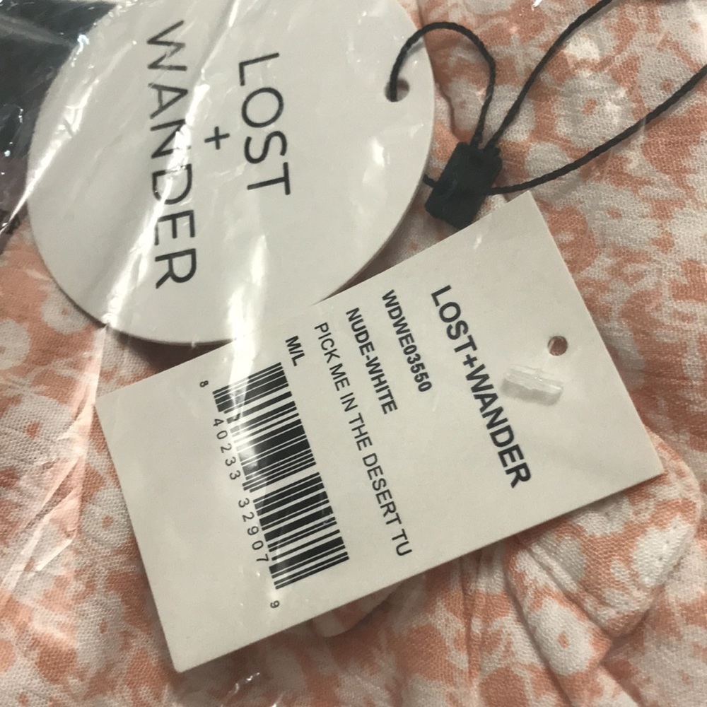 Lost + Wander pick me in the desert Cover Up M/L NEW nude white - Picture 5 of 8